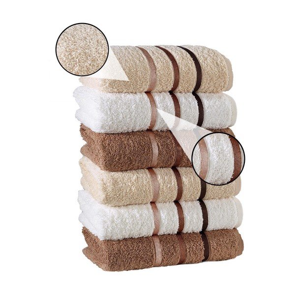 Súprava 6 uterákov Pure Cotton Towel, 50 x 90 cm-image-1
