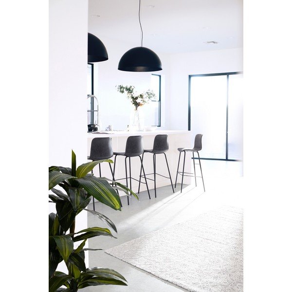 Tmavosivá čalúnená barová stolička (výška sedadla 75 cm) Kyra – Bizzotto-image-1