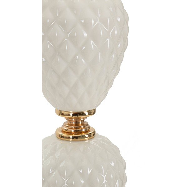 Biela stolová lampa s textilným tienidlom (výška 57 cm) Torre – Mauro Ferretti-image-2