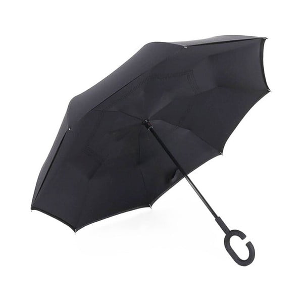 Čierny dáždnik Interior, ⌀ 110 cm