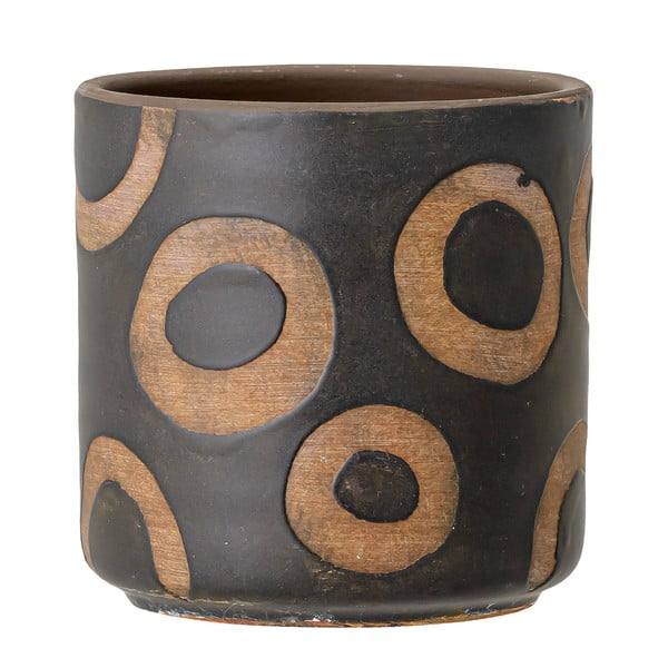 Čierny terakotový kvetináč Bloomingville Avo, výška 12 cm-image-3