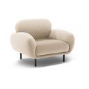 Béžové kreslo z textílie buklé Poppy – Micadoni 