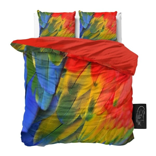 Obliečky z mikroperkálu Sleeptime Parrot, 200 x 220 cm