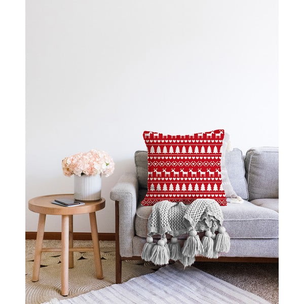 Vianočná žinylková obliečka na vankúš Minimalist Cushion Covers Merry Christmas, 55 x 55 cm-image-2