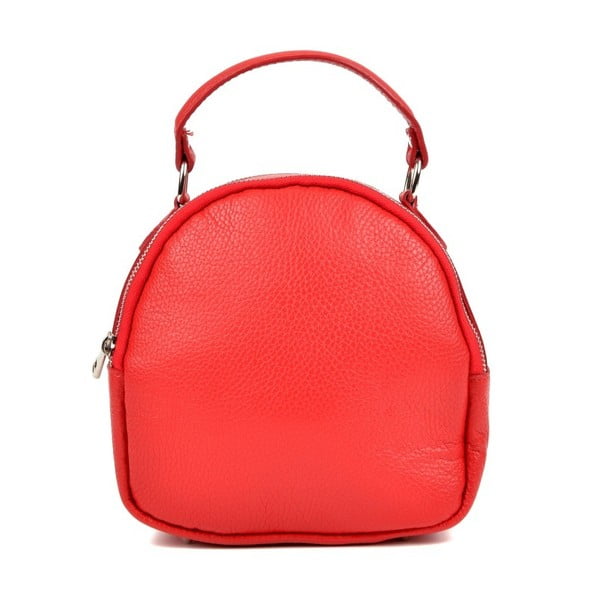 Červený dámsky kožený batoh Isabella Rhea Munila