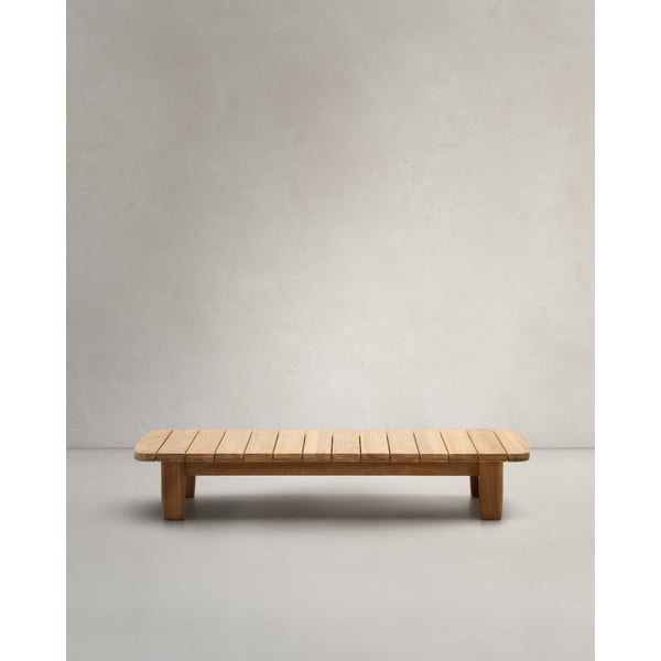 Záhradný odkladací stolík z tíkového dreva 70x140 cm Tirant – Kave Home-image-1