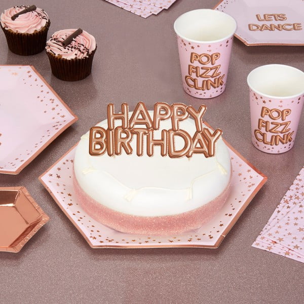Papierová dekorácia na tortu Neviti Glitz & Glamour Happy Birthday