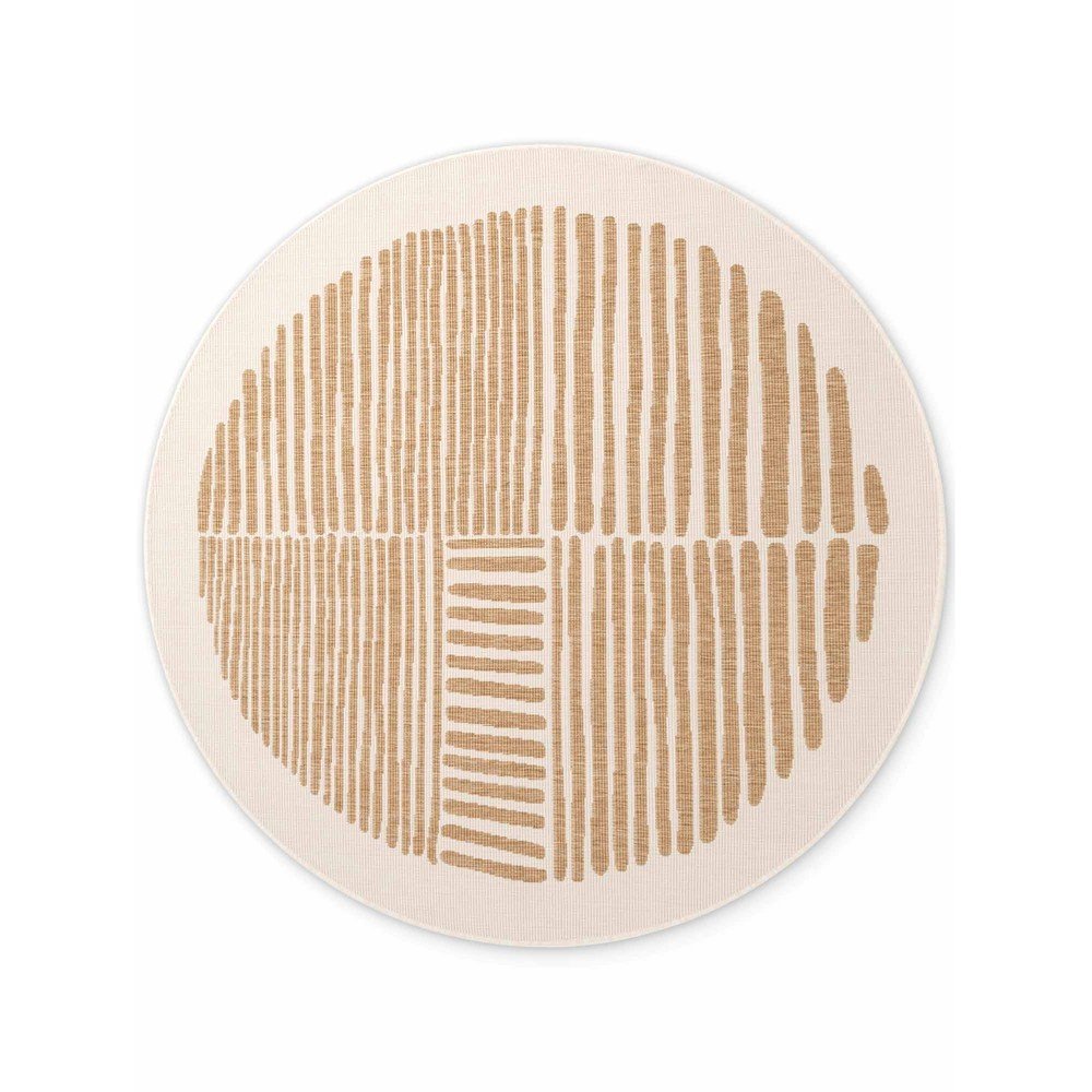 Krémovobiely/v prírodnej farbe okrúhly vnútorný a vonkajší koberec ø 160 cm Haringey Bounds – Ted Baker