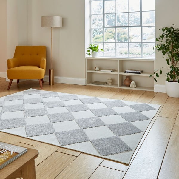 Prateľný koberec v bielej a svetlosivej farbe 200x290 cm Lyna Cream&Grey – Think Rugs-image-2