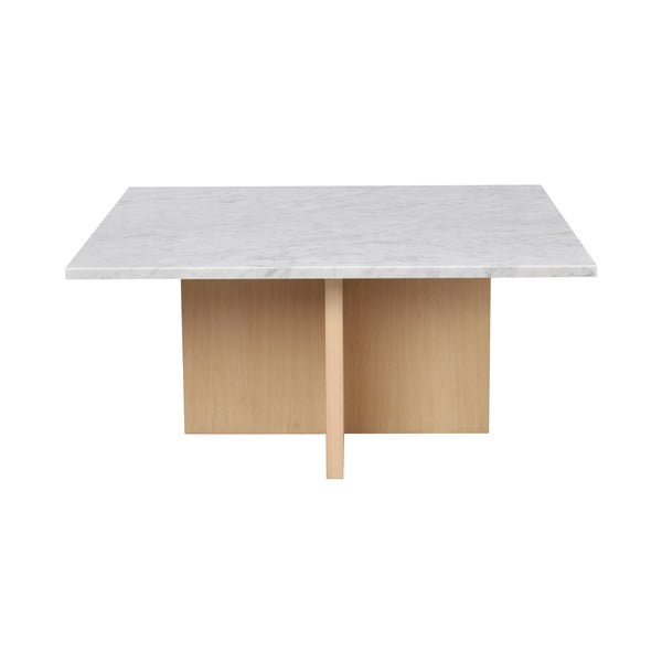 Biely mramorový konferenčný stolík 90x90 cm Brooksville - Rowico-image-4