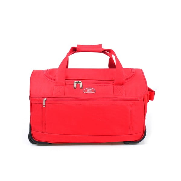 Červená cestovná taška na kolieskach LPB Morgane, 43 l