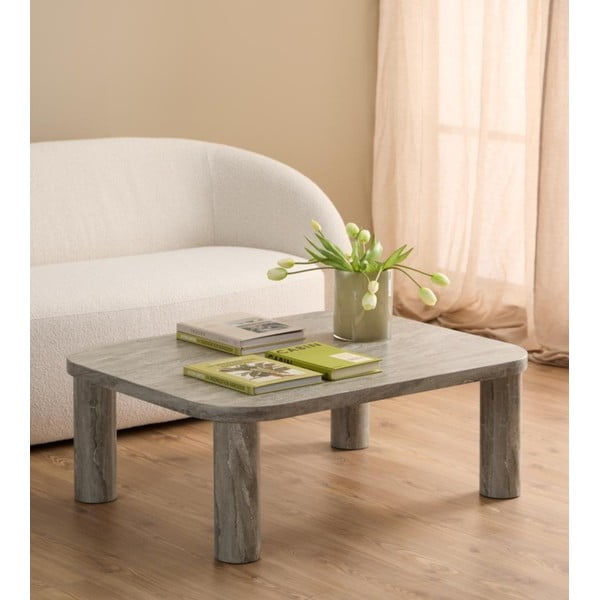 Svetlosivý konferenčný stolík v dekore mramoru 75x100 cm Solano – Actona-image-1