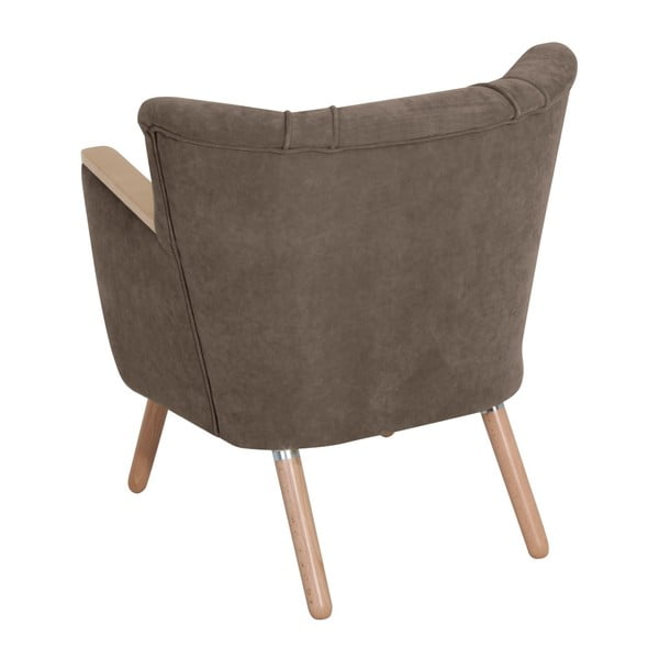 Pieskovohnedé kreslo Max Winzer Laurin Velor-image-1