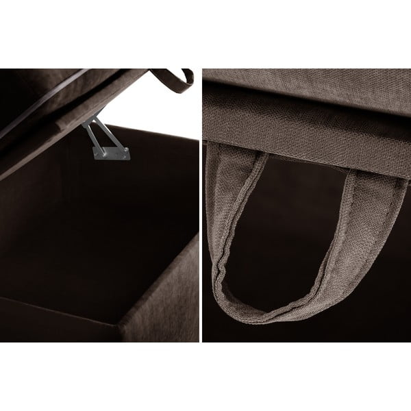 Hnedý puf s úložným priestorom Jalouse Maison Serena-image-3