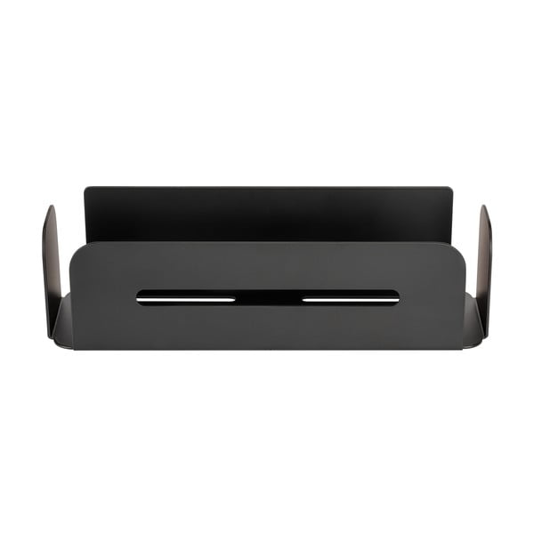 Matne čierna samodržiaca kovová kúpeľňová polička Bivio – Wenko-image-1