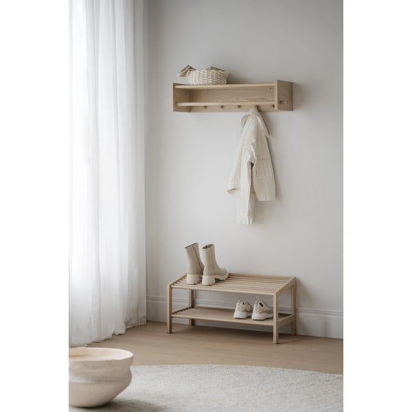Stojan na topánky z dubového dreva v prírodnej farbe Hillmond – Rowico-image-4
