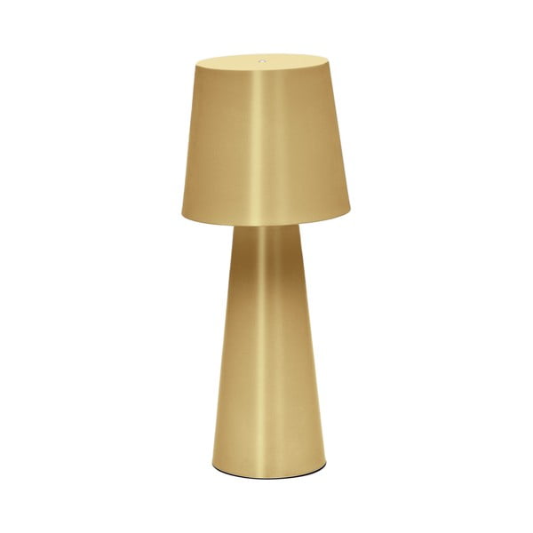 LED stmievateľná stolová lampa v zlatej farbe s kovovým tienidlom (výška 40 cm) Arenys – Kave Home