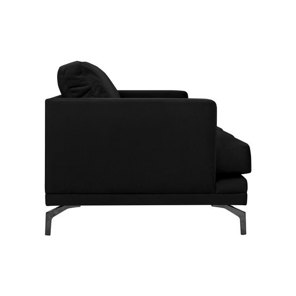 Čierna trojmiestna pohovka s podnožou v čiernej farbe Windsor & Co Sofas Jupiter-image-2