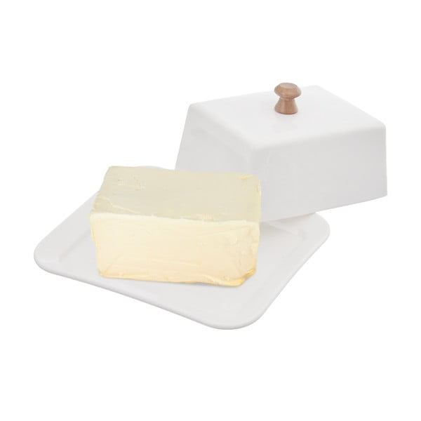Biela porcelánová nádobka na maslo Orion Whiteline-image-1