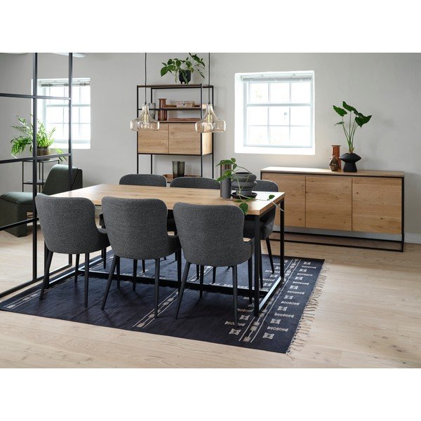 Jedálenský stôl s doskou v dubovom dekore v prírodnej farbe 90x180 cm Rivoli – Unique Furniture-image-2