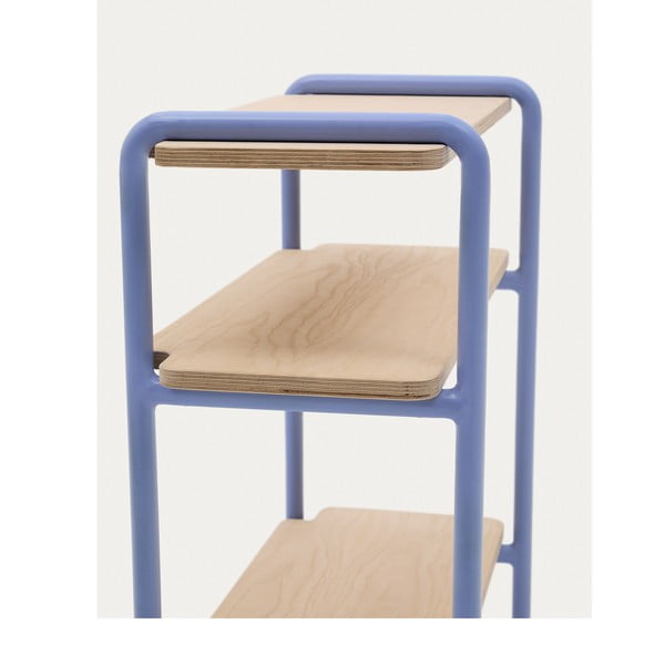 Svetlomodrá/v prírodnej farbe závesná detská knižnica v dekore jaseňa 60x70x28 cm Tinn – Kave Home-image-3