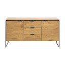 Komoda v dekore duba v prírodnej farbe 155x81x45 cm Cesura – Unique Furniture