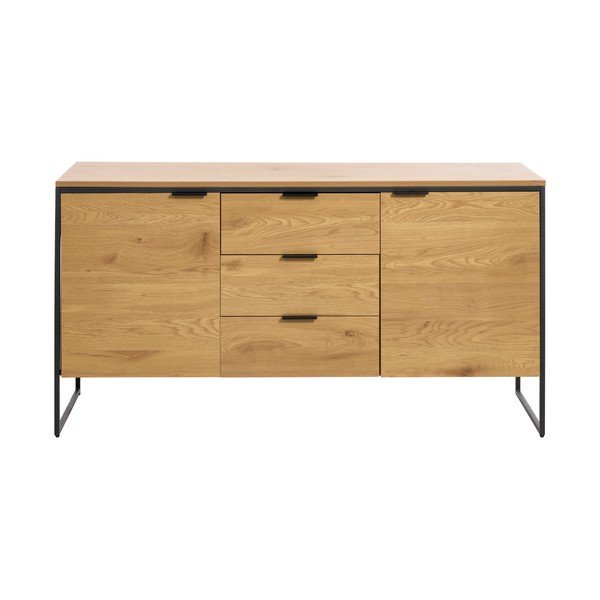 Komoda v dekore duba v prírodnej farbe 155x81x45 cm Cesura – Unique Furniture