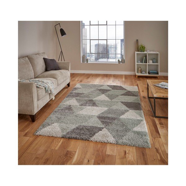 Sivo-zelený koberec Think Rugs Royal Nomadic Grey & Aqua Green, 120 × 170 cm-image-1
