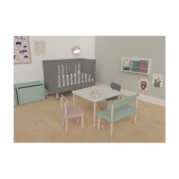 Sivá detská stolička Flexa Dots-image-1