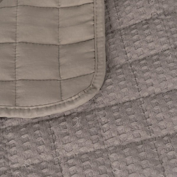 Béžový prešívaný pléd 180x260 cm – Ixia-image-1