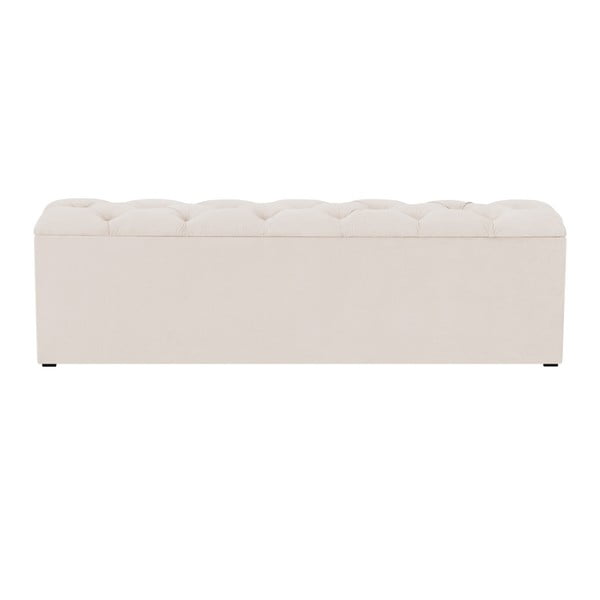 Béžový otoman k posteli s úložným priestorom Kooko Home Manna, 47 × 160 cm-image-2