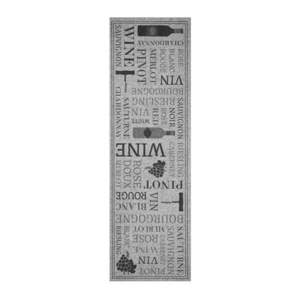 Sivý behúň Zala Living Cook & Clean Wine Lovers, 45 × 140 cm