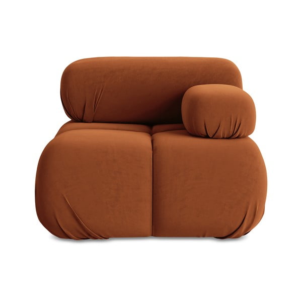 Oranžový zamatový modul pohovky (pravý roh) Lokua – Makamii