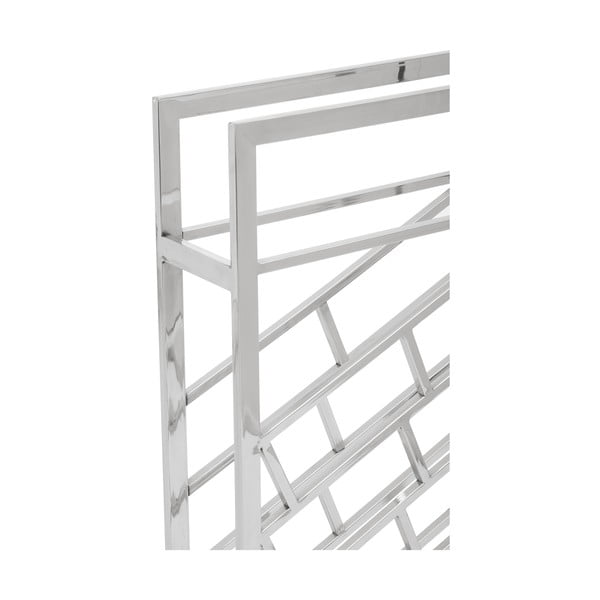 Kovový regál na víno v lesklo striebornej farbe na 24 fliaš Barolo – Premier Housewares-image-4