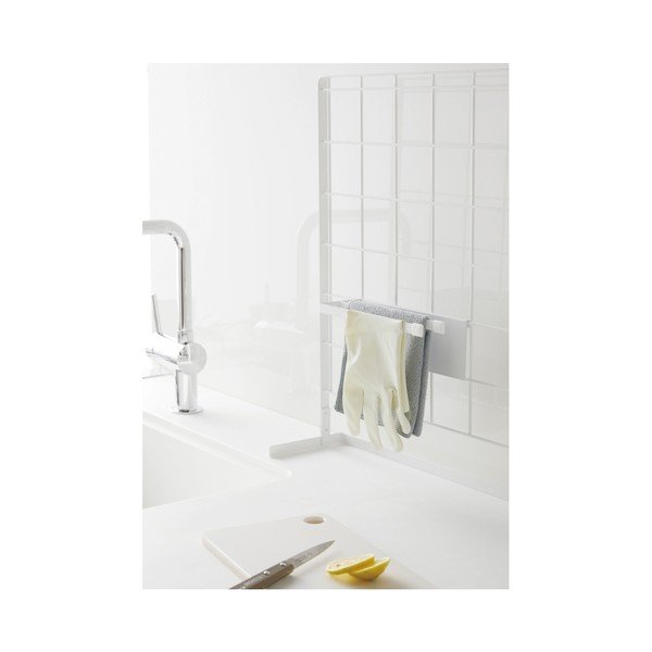 Biely vešiak na utierku na mriežkový panel YAMAZAKI Tower Grid-image-1