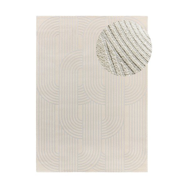 Koberec vo svetlosivej a slonovinovej farbe 160x230 cm Baresa – Universal