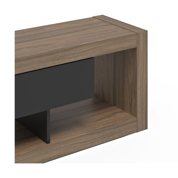 Hnedo-čierny TV stolík v dekore orecha 175x52 cm Nara – TemaHome-image-4