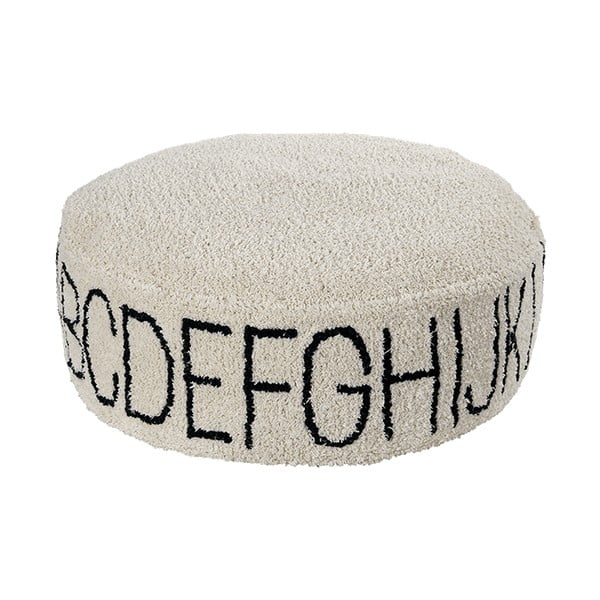 Krémovobiely detský sedací vak ABC – Lorena Canals