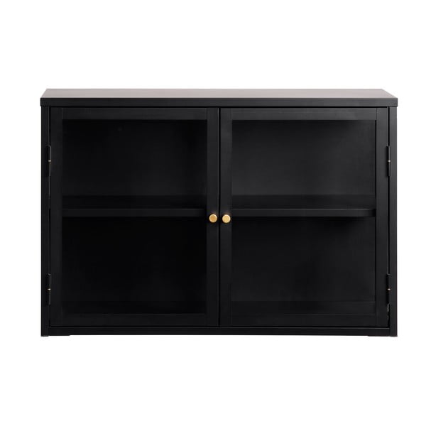 Čierna kovová vitrína 90x60 cm Carmel – Unique Furniture