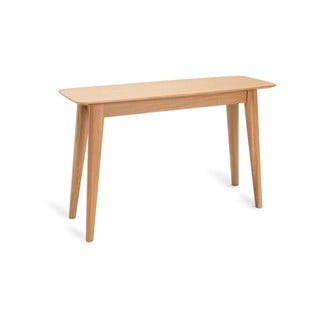 Konzolový stolík s nohami z dubového dreva Unique Furniture Rho, 120 x 40 cm