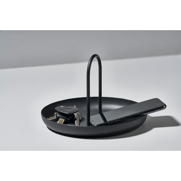 Svetlosivý kovový servírovací podnos Zone Singles, ø 20 cm-image-1