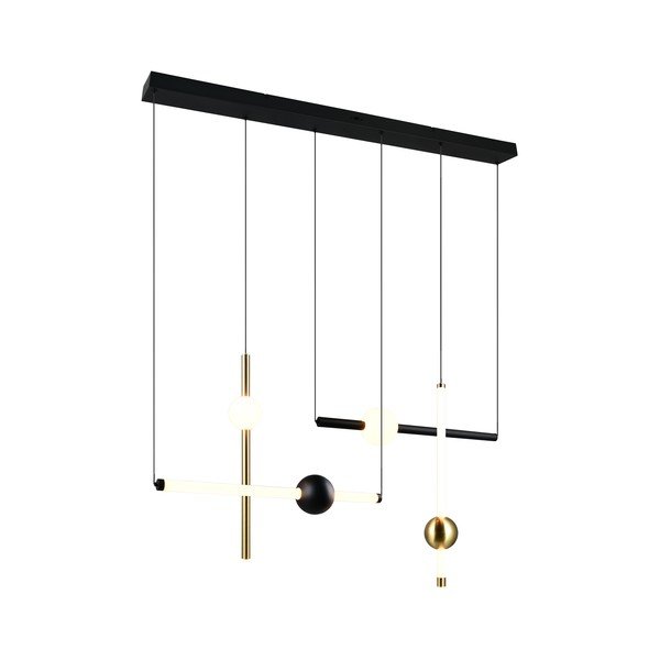 Čierne/v zlatej farbe LED závesné svietidlo so stmievačom Melita – Trio-image-3