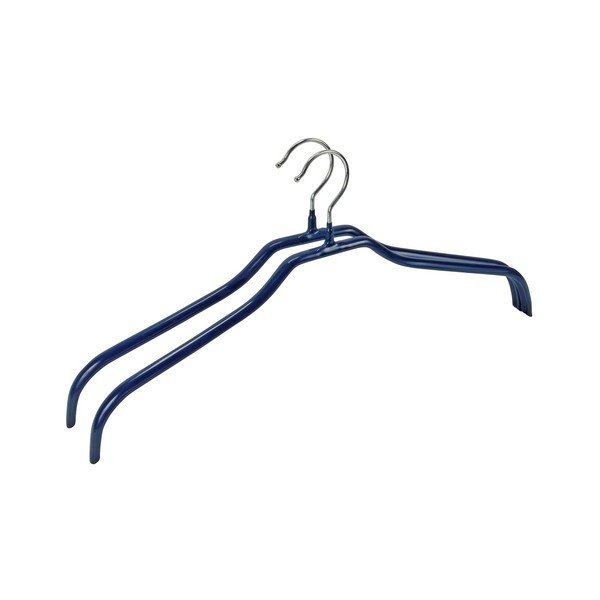 Sada 2 modrých protišmykových vešiakov na oblečenie Wenko Hanger Slim-image-1