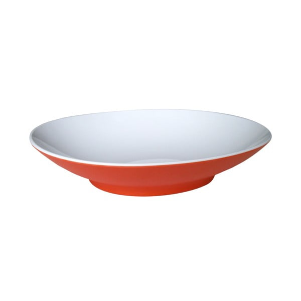 Červený polievkový tanier Entity, 22,2 cm
