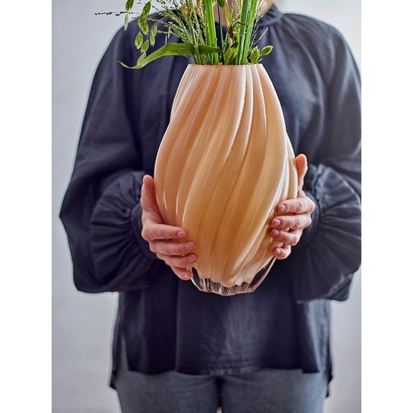 Oranžová sklenená váza (výška  30 cm) Kanji – Bloomingville-image-2