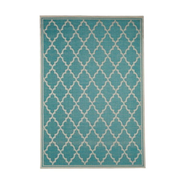 Tyrkysovomodrý vonkajší koberec Webtappeti Intreccio Turquoise, 160 x 230 cm