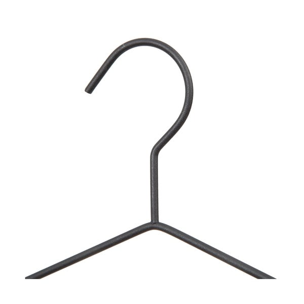 Sada 2 čiernych vešiakov na oblečenie s dreveným detailom Compactor Frosted-image-2