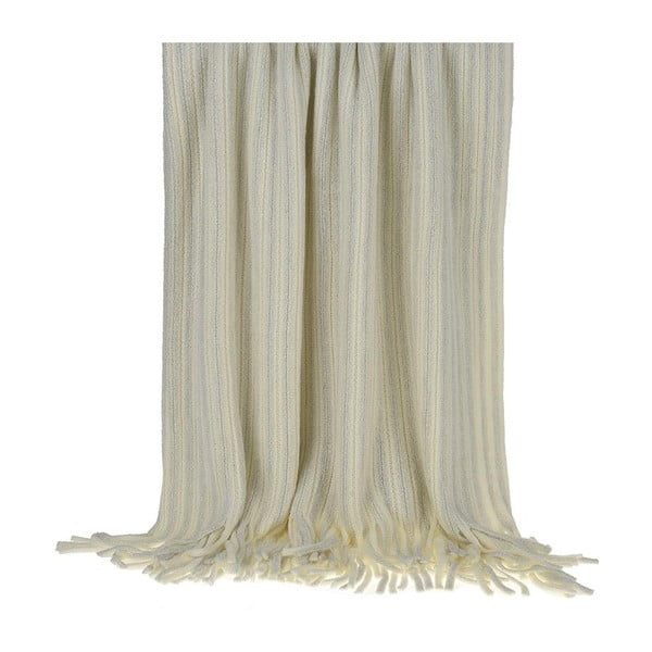 Pletený pléd cez posteľ InArt Ivory Sringes, 130 x 150 cm