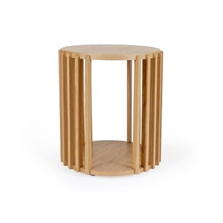 Odkladací stolík z dubového dreva Woodman Drum, ø 53 cm