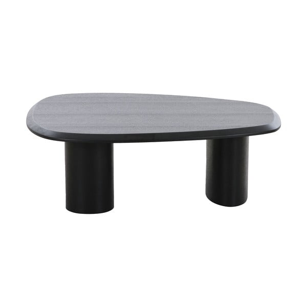 Čierny konferenčný stolík s doskou v dekore jaseňového dreva 78x96 cm Tirano – House Nordic